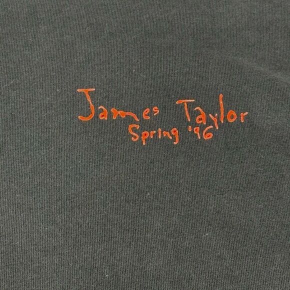 James Taylor vintage Spring 1996 black graphic T-shirt size XL - Picture 3 of 8